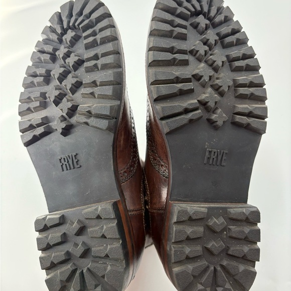 Men’s Frye George Lug Brogue leather western cowboy Chelsea Boots brown size 8.5 - Picture 14 of 14